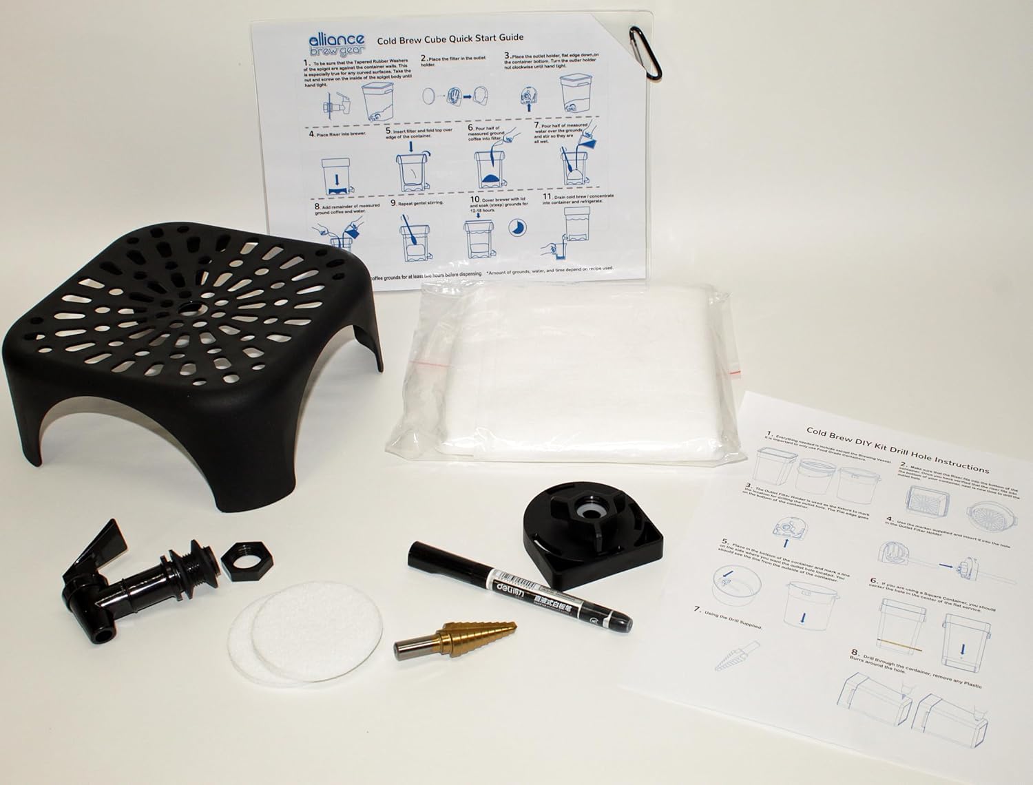 Cold Brew Do-it-Yourself Kit, 22L/5 Gallon Capacity, Instructions, Black/white, ABGCBCBDIK01