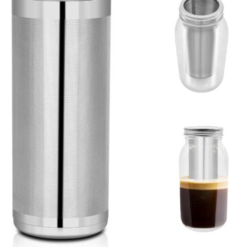 Cold Brew Coffee Filter for 1 Quart Wide Mouth Mason Jar, Double Layer 304 Stainless Steel Filter Ultra Fine Mesh for Cold Brew, Iced Coffee and Iced Tea Cold Brew Coffee Filter for 1 Quart Wide Mouth Mason Jar, Double Layer 304 Stainless Steel Filter Ultra Fine Mesh for Cold Brew, Iced Coffee and Iced Tea