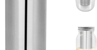 Cold Brew Coffee Filter for 1 Quart Wide Mouth Mason Jar, Double Layer 304 Stainless Steel Filter Ultra Fine Mesh for Cold Brew, Iced Coffee and Iced Tea