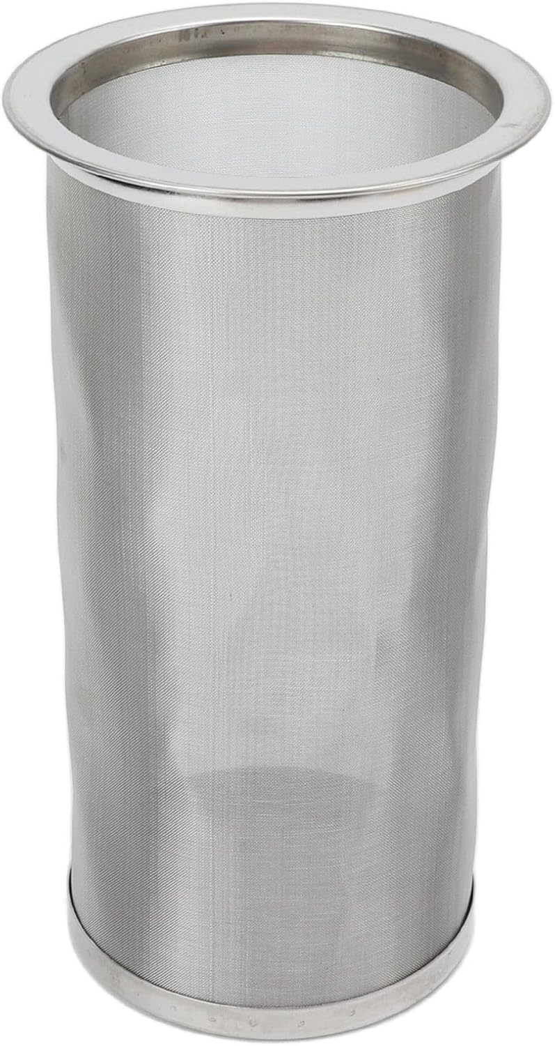 Coffee Filter Cold Brew Coffee Filter Mason Jar Coffee Maker, 304 Stainless Steel Wide Mouth Mesh Cylindrical Filter with White Gasket for Tea Coffee, 5.9in Reusable Coffee