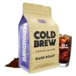 1 lb Dark Roast Cold Brew Coffee Blend, Coarse Ground Colombian – Birch Glen Roasters – 16 oz Resealable Bag