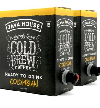 Java House Cold Brew Coffee on Tap (Pack of 2) – Premium 100% Arabica Medium Roast – Smooth Colombian Flavor with Chocolate & Caramel Notes – 1 Gallon Box (16 Servings) – Ready to Drink, No Brewing Required, Fridge-Friendly Java House Cold Brew Coffee on Tap (Pack of 2) – Premium 100% Arabica Medium Roast – Smooth Colombian Flavor with Chocolate & Caramel Notes – 1 Gallon Box (16 Servings) – Ready to Drink, No Brewing Required, Fridge-Friendly