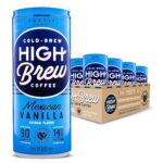 High Brew Coffee, Cold Brew Coffee, Mexican Vanilla, 8 FL Oz, Ready-To-Drink (Pack of 12)