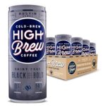 High Brew Black & Bold Cold Brew Coffee, Caffeinated, Dairy Free, 8 Ounces (Pack Of 12)