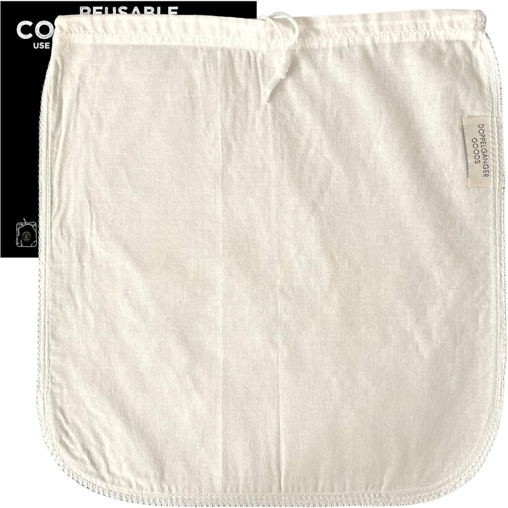 (1-Pack, Large 12in x 12in) Organic Cotton Cold Brew Coffee Bag – Designed in California – Reusable Coffee Filter with EasyOpen Drawstring Cold Brew Maker for Pitchers, Mason Jars, & Toddy Systems (1-Pack, Large 12in x 12in) Organic Cotton Cold Brew Coffee Bag – Designed in California – Reusable Coffee Filter with EasyOpen Drawstring Cold Brew Maker for Pitchers, Mason Jars, & Toddy Systems
