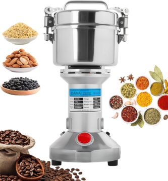 150g Electric Grain Mill Grinder – 850W High-Speed Stainless Steel Dry Food Grinder for Coffee, Spices, Nuts & Herbs | 28000 RPM | 3 Blades | Commercial & Home Kitchen Use