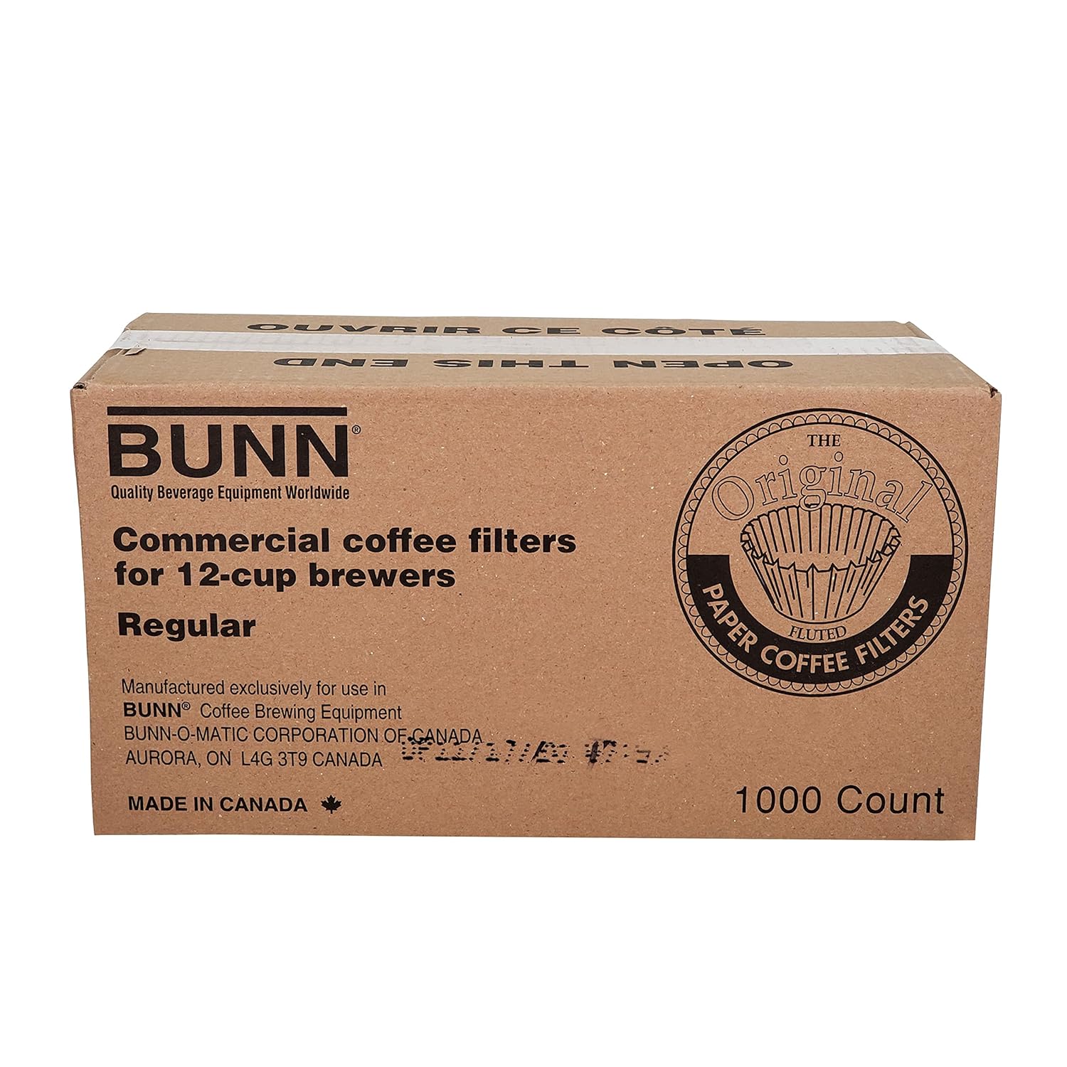 BUNN 12-Cup Commercial Coffee Filters, 1000 Count (Pack of 1), 20115.0000