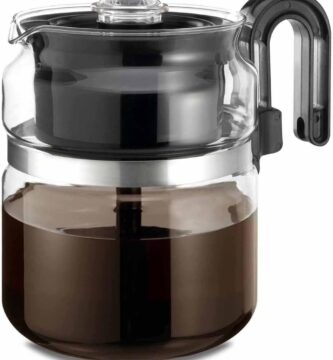 Café Brew Collection 8-Cup Glass Stovetop Percolator Coffee Pot – Borosilicate Glass Coffee Percolator – BPA Free – Dishwasher Safe – Brewing on Electric and Gas Ranges Café Brew Collection 8-Cup Glass Stovetop Percolator Coffee Pot – Borosilicate Glass Coffee Percolator – BPA Free – Dishwasher Safe – Brewing on Electric and Gas Ranges