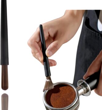 Generic Coffee Brush Professional Coffee Grinder Brush ABS Handle with Nylon Bristles Espresso Grounds Cleaning Brush for Baristas Kitchen Tool for Coffee Beans Home Essential Portafilter Brush Black