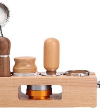 Joyeee Espresso Tamping Station, Beech Wood Portafilter Holder Espresso Coffee Equipment for Bar Home Office, Fit for 58MM (Accessories not Included)