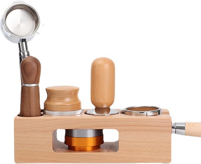 Joyeee Espresso Tamping Station, Beech Wood Portafilter Holder Espresso Coffee Equipment for Bar Home Office, Fit for 58MM (Accessories not Included)