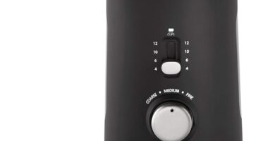 Mr. Coffee Automatic Coffee Grinder with 5 Presets, 12 Cup Capacity, Black – Ideal for Home Use and Espresso Lovers Mr. Coffee Automatic Coffee Grinder with 5 Presets, 12 Cup Capacity, Black – Ideal for Home Use and Espresso Lovers