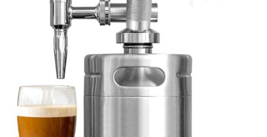 NutriChef Nitro Cold Brew Coffee Maker – Home Brew Coffee Keg, Nitrogen Coffee Machine Dispenser System w/ Pressure Relieving Valve Kit & Stout Creamer Faucet, Stainless steel – NutriChef NCNTROCB10 NutriChef Nitro Cold Brew Coffee Maker – Home Brew Coffee Keg, Nitrogen Coffee Machine Dispenser System w/ Pressure Relieving Valve Kit & Stout Creamer Faucet, Stainless steel – NutriChef NCNTROCB10