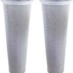 2 Pack – Ultra Fine Cold Brew Coffee Filter For 64 OZ and Larger Wide Mouth Mason Jar, Food Grade 304 (18/8) Stainless Steel Filter, Multiple Usages, Cold Brew Tea Filter, Fruit Infused Water Filter