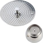 2/4/6/9 Cups Moka Pot Filter Funnel For Espresso Coffee Makers, Stainless Steel Moka Pressed Powder Decrement, Moka Pot Funnel Insert, Home Coffee Brewing Accessory(2Cups)