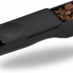 Ankomn 2-in-1 Brew Coffee Measuring Scoop With Built-In Leveling Plate, Quickly Measure 2 Tablespoons or 10 Grams of Ground Coffee or Coffee Beans Without A Digital Scale Needed (2TBSP, Black)