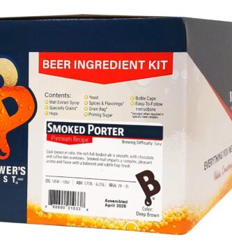 Brewer’s Best – 1033 – Home Brew Beer Ingredient Kit (5 gallon), (Smoked Porter) Brown