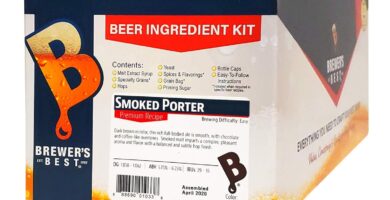 Brewer’s Best – 1033 – Home Brew Beer Ingredient Kit (5 gallon), (Smoked Porter) Brown
