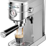 CASABREWS CM5418 Espresso Machine 20 Bar, Compact Espresso Maker with Steam Milk Frother, Stainless Steel Coffee Machine with 34oz Removable Water Tank for Cappuccino, Gift for Women or Men, Silver