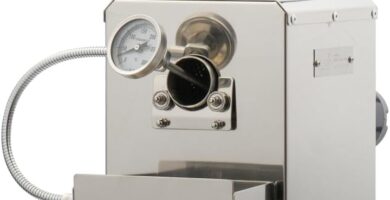 KALDI Motor Drive Type home coffee roaster, size(200g), Bi-metal thermometer, chaff tray included, hopper/sampler option, gas burner required, No thermocouples supported