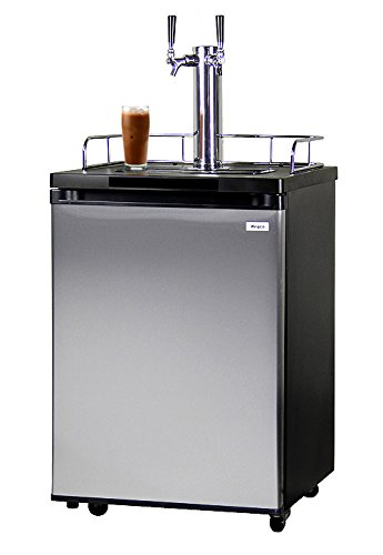 Kegco ICK20S-2 Double Faucet Javarator Cold-Brew Coffee Dispenser – Black/Stainless Steel