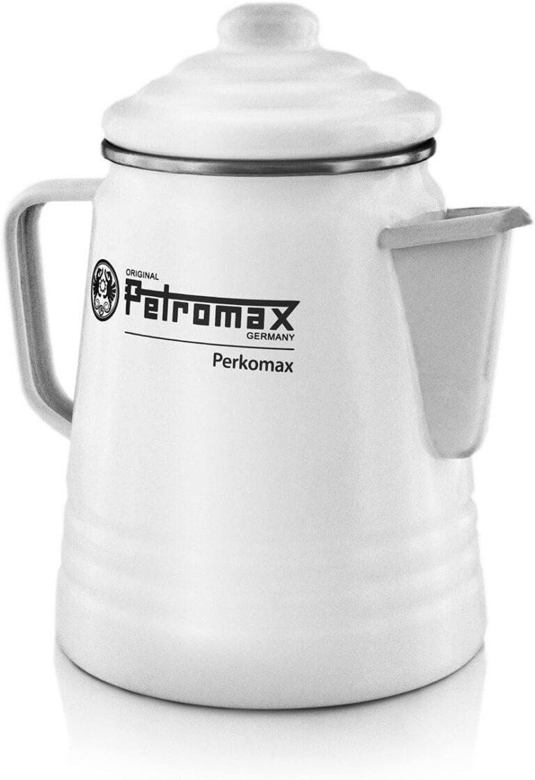 Petromax Tea and Coffee Percolator, Use Indoor/Outdoors for Home Kitchen or Campfire, Enameled Steel Coffee and Tea Pot Brews to Your Taste, 5-6 Cup Capacity