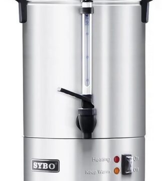 SYBO 120 Cup Commercial Coffee Urn & Hot Beverage Dispenser Stainless Steel Percolate Maker Fast Brew Keeps Warm – Ideal for Tea Water at Events Catering 18 L Metallic SYBO 120 Cup Commercial Coffee Urn & Hot Beverage Dispenser Stainless Steel Percolate Maker Fast Brew Keeps Warm – Ideal for Tea Water at Events Catering 18 L Metallic