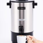 SYBO 6L Commercial Coffee Maker, Stainless Steel Coffee Urn With Cool-Touch Handles, Electric Coffee Pot Hot Beverage Dispenser, Quick-Brewing Coffee Urn, For Events,Party & Catering – 45 Cup