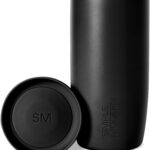 Simple Modern Travel Coffee Mug Tumbler with 360° Lid | Ceramic-Lined Insulated Stainless Steel Cold Brew Iced Coffee Cup | Gifts for Women Men Her Him | Voyager Signature | 16oz | Midnight Black