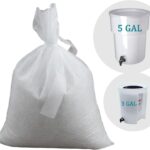 Yzurbu 100pcs 16”x20” Cold Brew Coffee Filter Bags, No Mess Disposable Filter Bag with Straps for Coffee Shop 5-Gallon Systems