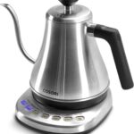 COSORI Gooseneck Electric Kettle with 5 Variable Presets, Pour Over & Coffee maker, 100% Stainless Steel Inner Lid & Bottom, 1200 Watt Quick Heating, 0.8L, Silver