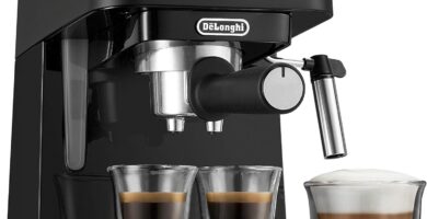 De’Longhi Stilosa Manual Espresso Machine, Compact Coffee Maker, 15 Bar Pump Pressure, Manual Milk Frother Steam Wand for Authentic Single & Double Espresso, Lattes & Cappuccinos, Tamper Included