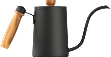 Gooseneck Kettle Precisions Pouring Coffee Pot, 304 Stainless Steels Construction 600ml Capacity Dishwasher Safe Brewing Equipment Ergonomic Wooden Handle Tea Kettle