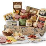 Harry & David Supreme Meat And Cheese Gift Box, Food Gift Basket, Charcuterie Platter, Food Baskets With 4 Cheese Blocks, 4 Sausages, 2 Sets Of Crackers, Relish & Honey Mustard Sauces