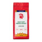 Puroast Low Acid Coffee Half Caff | Half Caff French Roast Ground | Dark Roast | High Antioxidants & High pH |No Bitter Aftertaste | Reduced Heartburn & GERD | Suitable for Cold Brew – 2.2 LB