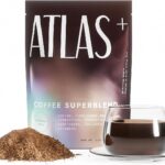 Atlas+ Mushroom Coffee Superblend– Premium Coffee with Collagen, Probiotics, D3 & B12, Lion’s Mane, Reishi, Cordyceps– for Energy, Focus, Immunity & Gut Health– 28 Servings (1 Bag)
