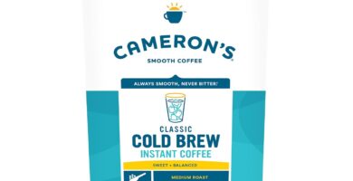 Cameron’s Coffee Classic Cold Brew Instant Single Serve Sticks, Medium Roast , 100% Arabica , 128 Count
