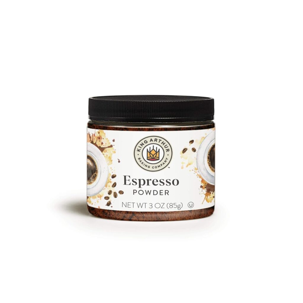 King Arthur Espresso Powder: Premium Baking Extract for Rich Chocolate Flavoring, 3 oz Reusable Jar, Kosher Certified – Enhance Your Desserts with Instant Coffee Intensity