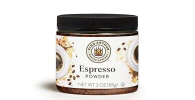 King Arthur Espresso Powder: Premium Baking Extract for Rich Chocolate Flavoring, 3 oz Reusable Jar, Kosher Certified – Enhance Your Desserts with Instant Coffee Intensity