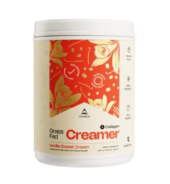 LevelUp Creamer, with Energizing MCT Oil and Collagen Peptides, Keto Coffee Creamer, Supports Natural Energy & Ketone Production – Vanilla Sweet Cream, 22.5 oz
