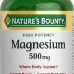 Nature’s Bounty Magnesium 500 mg Tablets, High Potency Magnesium Supplement for Bone & Muscle Health, Whole Body Support, 200 Count (Pack of 1)