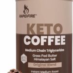 Rapid Fire Instant Coffee with MCT Oil & Grass-Fed Butter – Energy, Focus & Metabolism Support – Low Sugar Functional Coffee Mix – Keto & Low-Carb Friendly – Original Medium Roast, 15 Servings