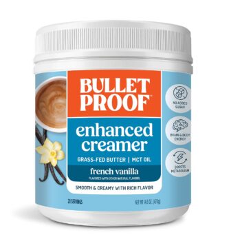 Bulletproof French Vanilla Creamer, 14.8 Ounces, Keto Coffee Creamer with MCT Oil and Grass-Fed Butter
