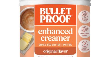 Bulletproof Original Creamer, 14.8 Ounces, Keto Coffee Creamer with MCT Oil and Grass-Fed Butter, Supports Brain Function