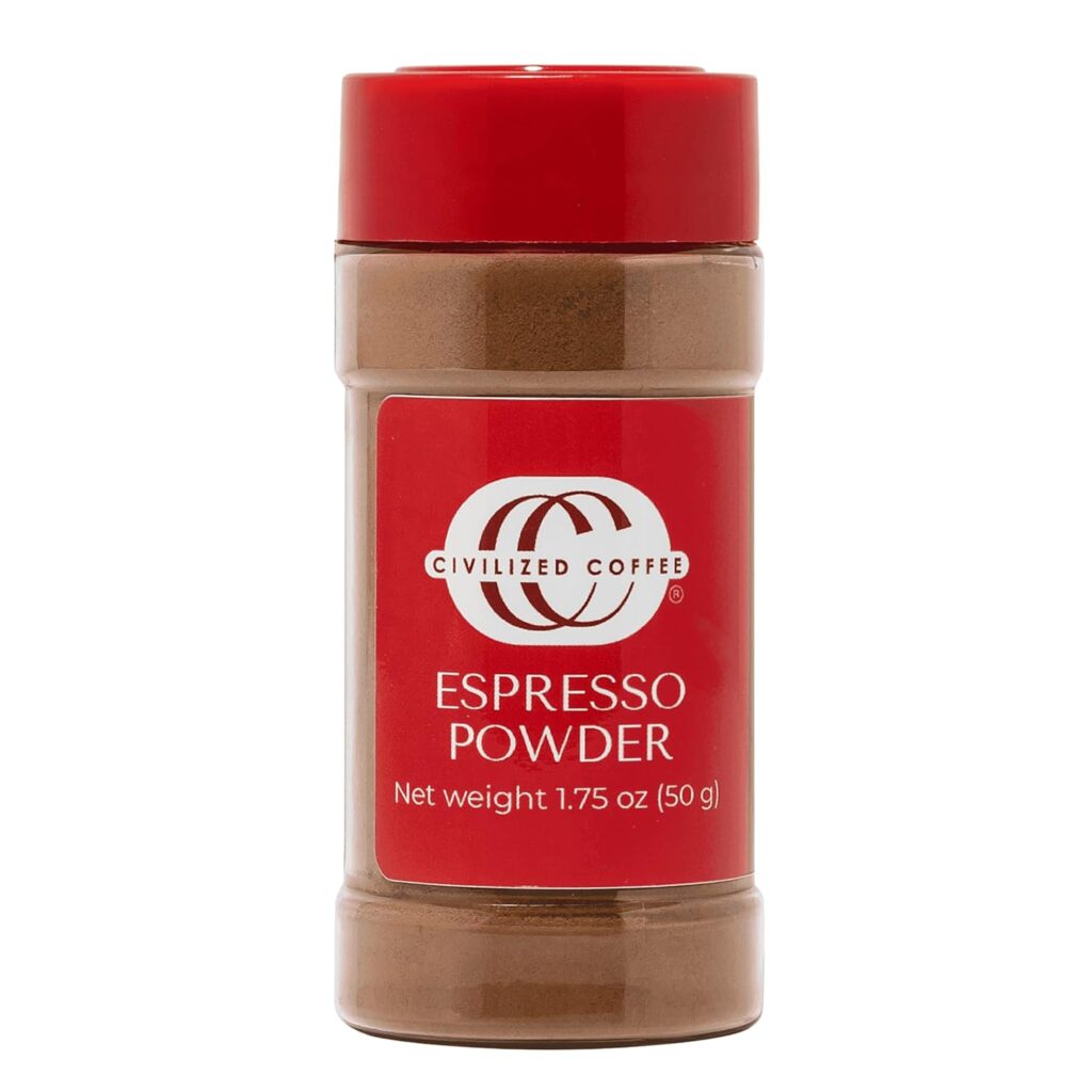 Civilized Coffee Espresso Powder – Premium Colombian Coffee for Baking, Desserts & Smoothies, Non-GMO, Medium Roast, Fine Ground (1.75 oz)