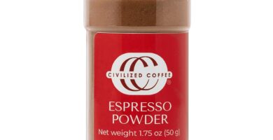 Civilized Coffee Espresso Powder – Premium Colombian Coffee for Baking, Desserts & Smoothies, Non-GMO, Medium Roast, Fine Ground (1.75 oz)