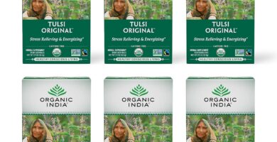 ORGANIC INDIA Tulsi Original Herbal Tea – Holy Basil and African Basil Calming and Stress Relief Tea, Immune Support, USDA Certified Organic, Non-GMO, Caffeine-Free – 18 Infusion Bags, 6 Pack